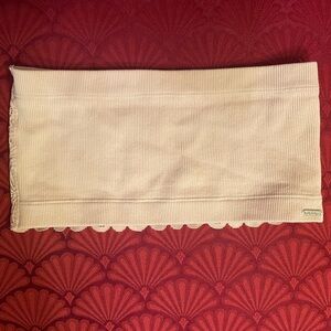 EUC Ribbed Bandeau Bralette. Light Pink. Extra Small.